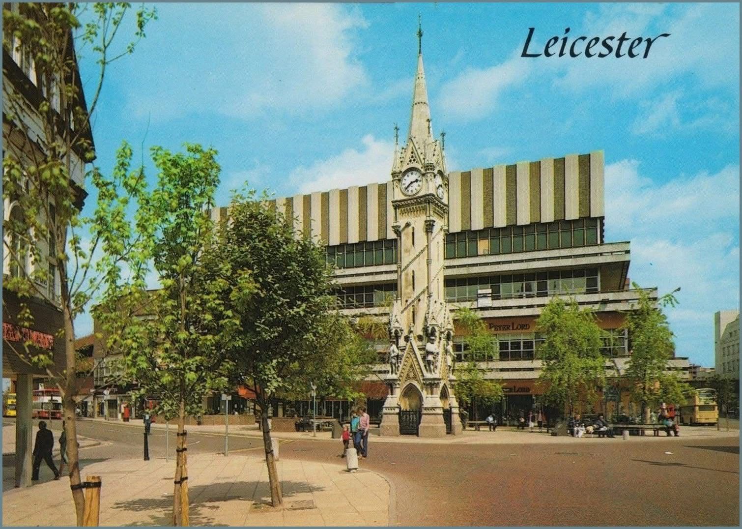 A postcard of Leicester's clock tower